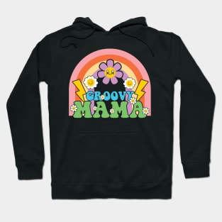 Groovy Mama Rainbow Retro Mama Hoodie